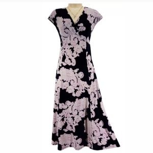 Croft & Barrow Black Paisley Floral print Dress